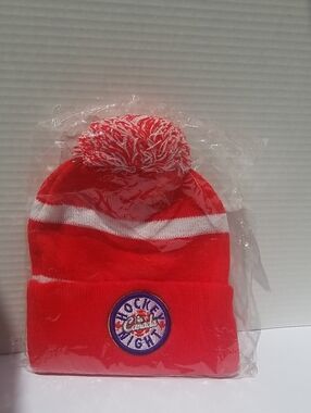 Budweiser Red And White Striped Winter Touque